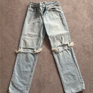Abercrombie and Fitch 90's Straight Mid Rise Curve Love Jeans